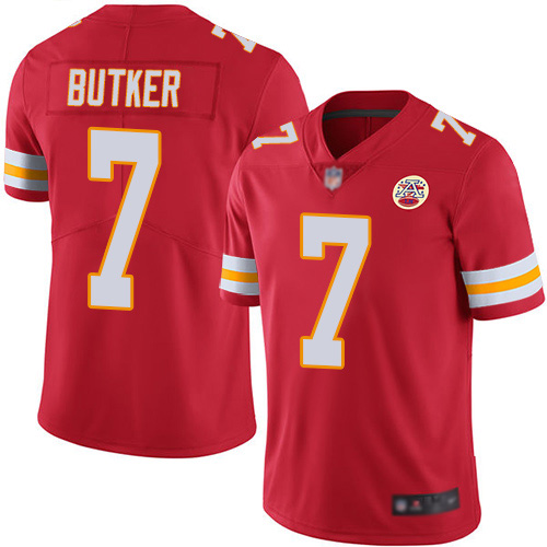 Youth Kansas City Chiefs 7 Butker Harrison Red Team Color Vapor Untouchable Limited Player Football Nike NFL Jersey